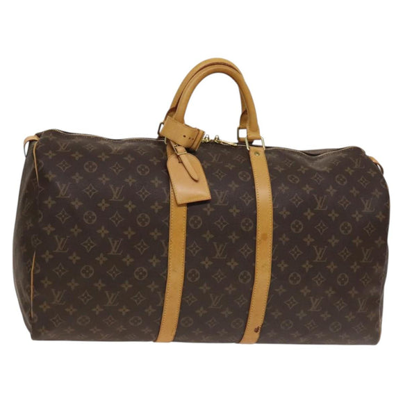 LOUIS VUITTON Monogram Keepall 55 Boston Bag M41424 LV Auth 136782