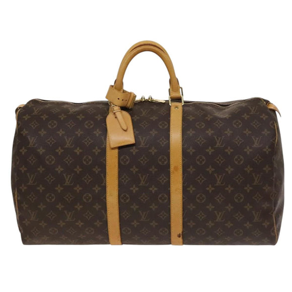 LOUIS VUITTON Monogram Keepall 55 Boston Bag M41424 LV Auth 136782