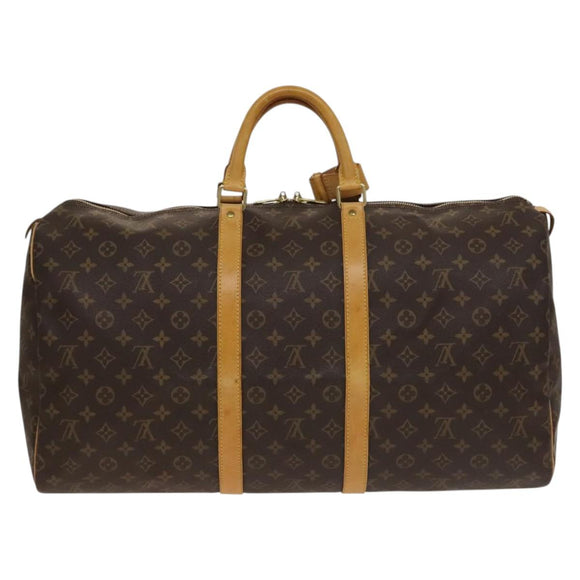 LOUIS VUITTON Monogram Keepall 55 Boston Bag M41424 LV Auth 136782