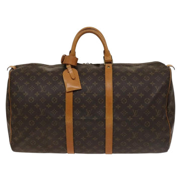 LOUIS VUITTON Monogram Keepall 55 Boston Bag M41424 LV Auth 136783 - 0