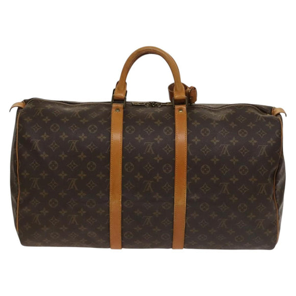 LOUIS VUITTON Monogram Keepall 55 Boston Bag M41424 LV Auth 136783