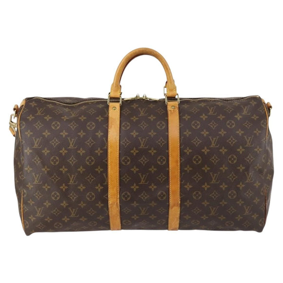 LOUIS VUITTON Monogram Keepall Bandouliere 55 Boston Bag M41414 LV Auth 136784