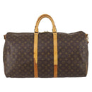 LOUIS VUITTON Monogram Keepall Bandouliere 55 Boston Bag M41414 LV Auth 136784-2