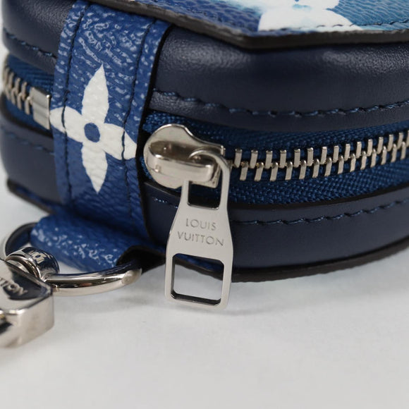 LOUIS VUITTON Monogram Escal Earphone Accessory Case Blue GI0491 LV Auth 136795M