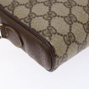 GUCCI GG Supreme Web Sherry Line Bag PVC Beige Gold 116 02 089 Auth 136796-17