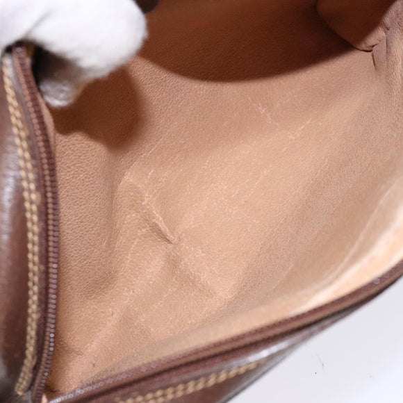 GUCCI GG Supreme Web Sherry Line Bag PVC Beige Gold 116 02 089 Auth 136796