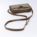 GUCCI GG Supreme Web Sherry Line Bag PVC Beige Gold 116 02 089 Auth 136796-7