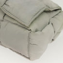 BOTTEGA VENETA MAXI INTRECCIATO Padded Tech Cassette Bag Nylon Gray Auth 136799-12