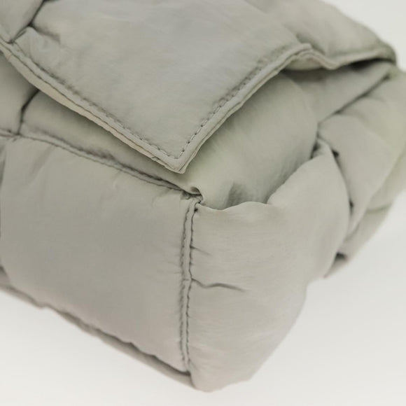 BOTTEGA VENETA MAXI INTRECCIATO Padded Tech Cassette Bag Nylon Gray Auth 136799