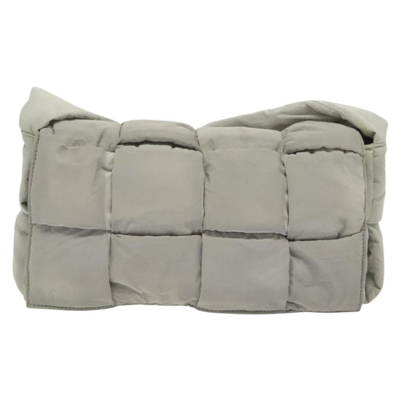 BOTTEGA VENETA MAXI INTRECCIATO Padded Tech Cassette Bag Nylon Gray Auth 136799