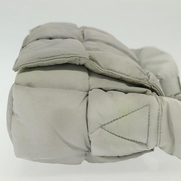 BOTTEGA VENETA MAXI INTRECCIATO Padded Tech Cassette Bag Nylon Gray Auth 136799