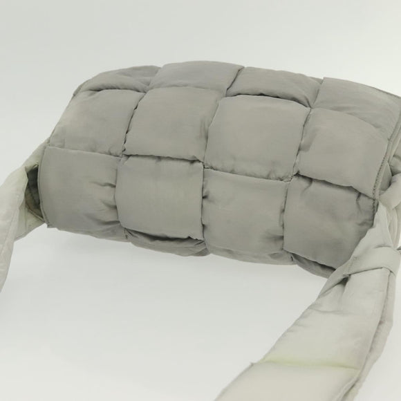 BOTTEGA VENETA MAXI INTRECCIATO Padded Tech Cassette Bag Nylon Gray Auth 136799