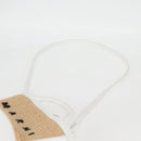 MARNI Hand Bag Raffia 2way White Auth 136802M-14