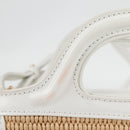 MARNI Hand Bag Raffia 2way White Auth 136802M-3
