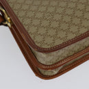 CELINE Macadam Canvas Shoulder Bag PVC Beige Gold Auth 136803-15