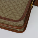 CELINE Macadam Canvas Shoulder Bag PVC Beige Gold Auth 136803-16