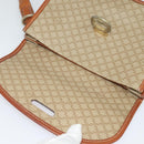 CELINE Macadam Canvas Shoulder Bag PVC Beige Gold Auth 136803-18