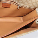 CELINE Macadam Canvas Shoulder Bag PVC Beige Gold Auth 136803-20