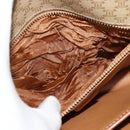 CELINE Macadam Canvas Shoulder Bag PVC Beige Gold Auth 136803-11