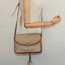 CELINE Macadam Canvas Shoulder Bag PVC Beige Gold Auth 136803-23