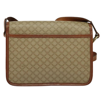 CELINE Macadam Canvas Shoulder Bag PVC Beige Gold Auth 136803 - 0