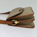 CELINE Macadam Canvas Shoulder Bag PVC Beige Gold Auth 136803-3