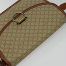 CELINE Macadam Canvas Shoulder Bag PVC Beige Gold Auth 136803-6