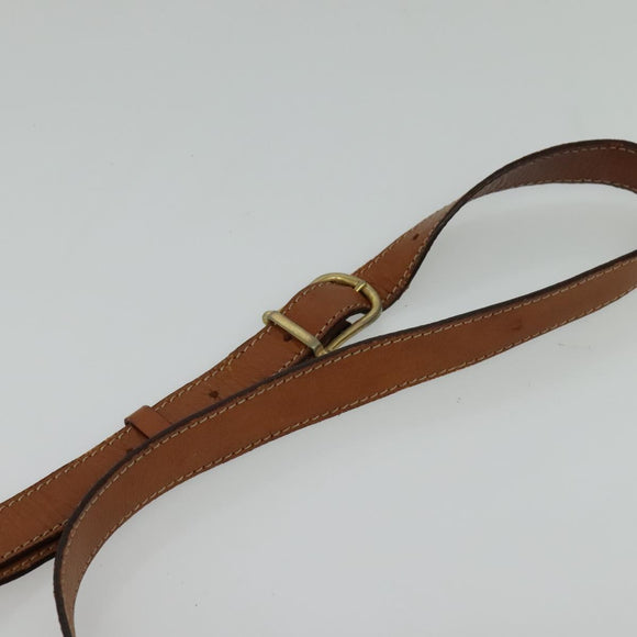 CELINE Macadam Canvas Shoulder Bag PVC Beige Gold Auth 136803