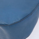 PRADA Shoulder Bag Leather Blue Gold Auth 136806-10