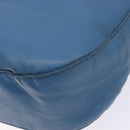 PRADA Shoulder Bag Leather Blue Gold Auth 136806-12