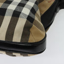 BURBERRY Nova Check Shoulder Bag Canvas Beige Gold Auth 136809-16