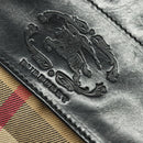 BURBERRY Nova Check Shoulder Bag Canvas Beige Gold Auth 136809-17