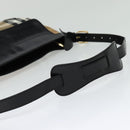 BURBERRY Nova Check Shoulder Bag Canvas Beige Gold Auth 136809-7