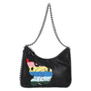 Stella MacCartney Chain Fabera Bag Suede Disney Collaboration Black Auth 136810M-1