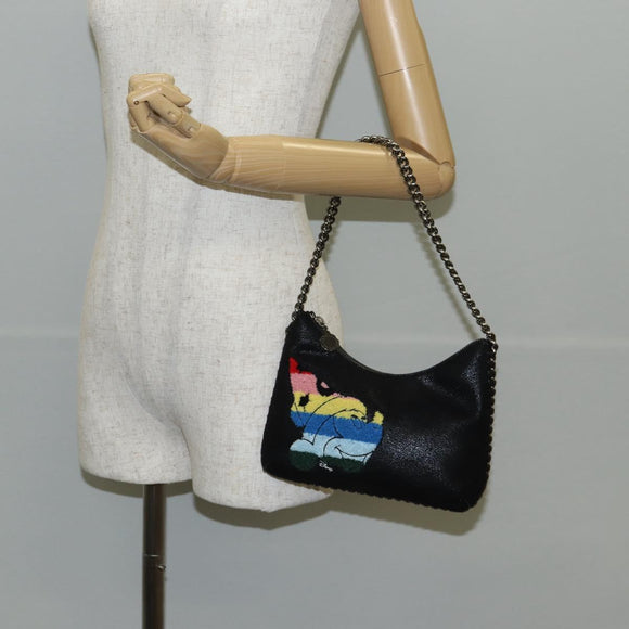 Stella MacCartney Chain Fabera Bag Suede Disney Collaboration Black Auth 136810M