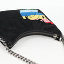 Stella MacCartney Chain Fabera Bag Suede Disney Collaboration Black Auth 136810M-6