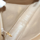 CHANEL Matelasse Chain Shoulder Bag Lamb Skin Beige Gold CC Auth 136815-11