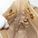 CHANEL Matelasse Chain Shoulder Bag Lamb Skin Beige Gold CC Auth 136815-20