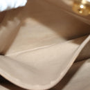 CHANEL Matelasse Chain Shoulder Bag Lamb Skin Beige Gold CC Auth 136815-21