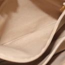 CHANEL Matelasse Chain Shoulder Bag Lamb Skin Beige Gold CC Auth 136815-22