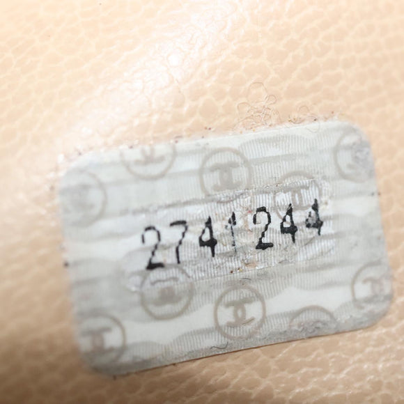 CHANEL Matelasse Chain Shoulder Bag Lamb Skin Beige Gold CC Auth 136815