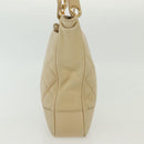 CHANEL Matelasse Chain Shoulder Bag Lamb Skin Beige Gold CC Auth 136815-4