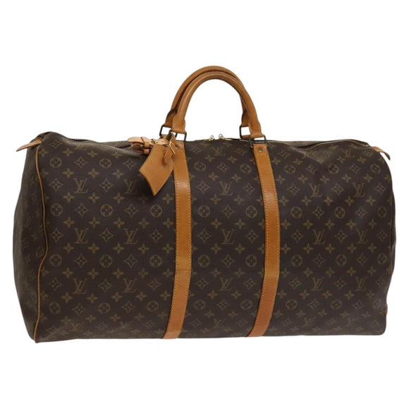 LOUIS VUITTON Monogram Keepall 60 Boston Bag M41422 LV Auth 136833