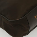 GUCCI Bamboo Shoulder Bag Nylon Green Silver 001 1998 1577 Auth 136842-11