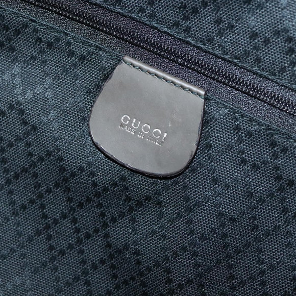 GUCCI Bamboo Shoulder Bag Nylon Green Silver 001 1998 1577 Auth 136842