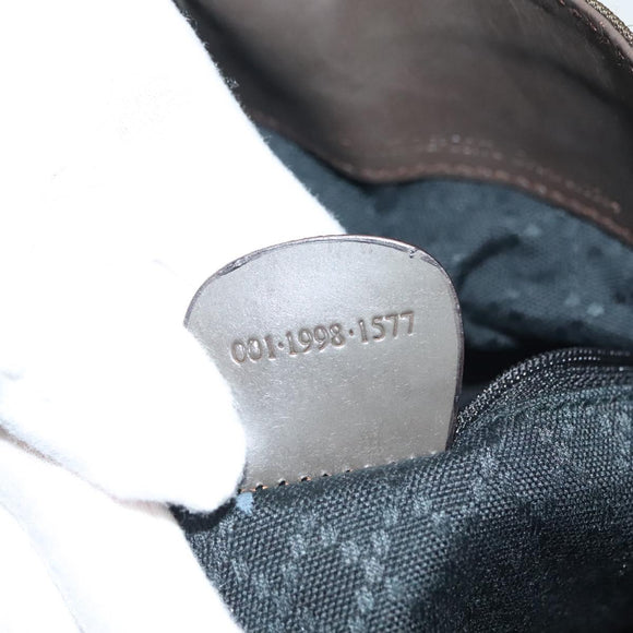 GUCCI Bamboo Shoulder Bag Nylon Green Silver 001 1998 1577 Auth 136842