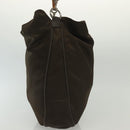 GUCCI Bamboo Shoulder Bag Nylon Green Silver 001 1998 1577 Auth 136842-5