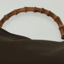 GUCCI Bamboo Shoulder Bag Nylon Green Silver 001 1998 1577 Auth 136842-8