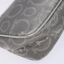 Salvatore Ferragamo Gancini Shoulder Bag Leather Silver Auth 136843-8