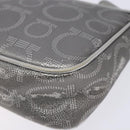 Salvatore Ferragamo Gancini Shoulder Bag Leather Silver Auth 136843-16